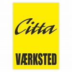 Vaerksted Sticker Citta Geel Deens