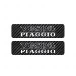 Tankstickers Vespa Piaggio Carbon/Wit