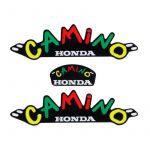 Stickerset Tank Honda Camino Funny Zwart