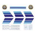 Stickerset Zundapp Explorer Blauw/Wit