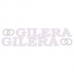 Stickerset Gilera + Logo Groot Wit