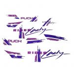 Stickerset Puch Rider Lady Paars