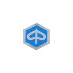 Piaggio Logo sticker Blauw/Chroom 6-Kant 35X40MM