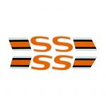 Stickerset SS Oranje/Zwart Yamaha FS1