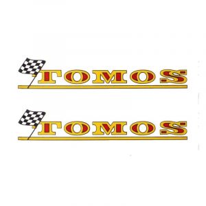 Stickerset Tank Tomos Finish vlag Geel/Rood