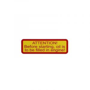 Waarschuwingssticker Tank Puch Magnum X