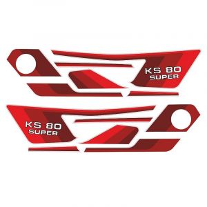 Stickerset Compleet Zundapp KS80 Super Rood/Wit
