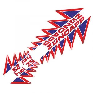 Stickerset 4-Delig Zundapp HAI25 Rood/Blauw