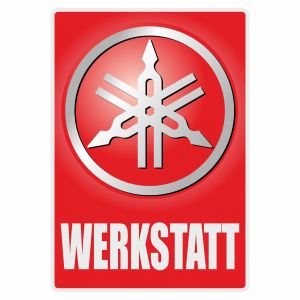 Werkstatt Sticker Yamaha Duits