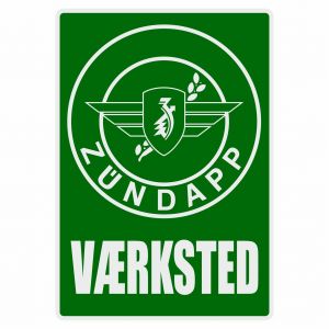 Vaerksted Sticker Zundapp Groen Deens