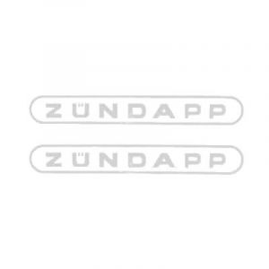 Stickerset Tank Zundapp Woord Wit
