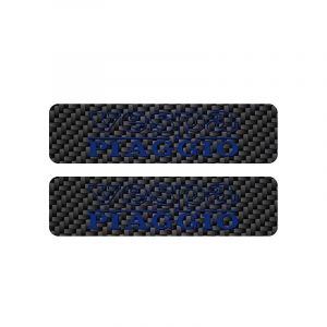 Tankstickers Vespa Piaggio Carbon/Blauw