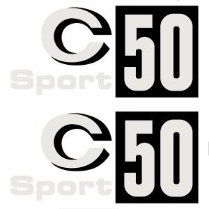 Stickerset Zundapp C50 Sport Zwart Vlak
