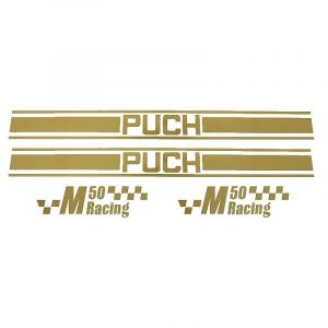 Stickerset Puch M50 Racing Goud