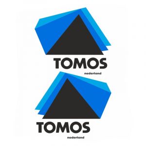 Tankstickerset Tomos NTX Blauw/Zwart