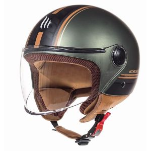 Helm Jet Street Entire MT Mat Bruin/Groen XS