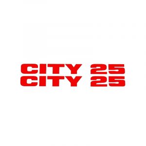 Stickerset City 25 Zijscherm Rood 165X25MM