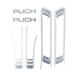 Stickerset Puch Maxi Lijnen Chroom A-Kwaliteit