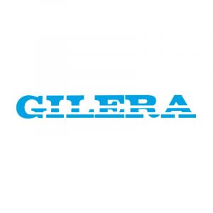 Sticker Gilera Turbo Snijtekst Licht Blauw 230X30MM