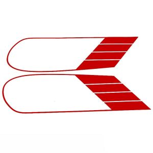 Tankstickerset Yamaha FS1 3E9 Rood
