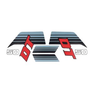 Stickerset Yamaha DT50 Rood/Zwart/Grijs 1981