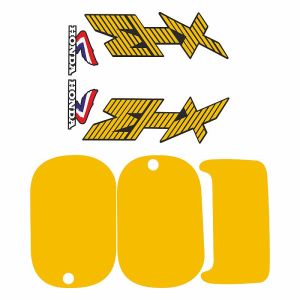 Stickerset Geel Honda MTX80R2 /125/200