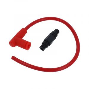 Bougiekabel 9MM Rood + Verloop