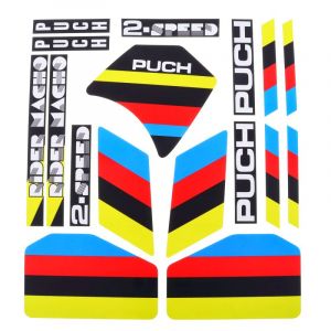 Stickerset Puch 2-Speed Zwart