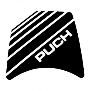 Sticker Koplampspoiler Puch Maxi Zwart