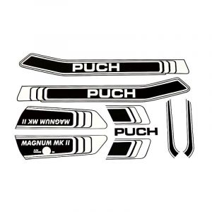 Stickerset Puch Magnum MKII Zwart/Wit