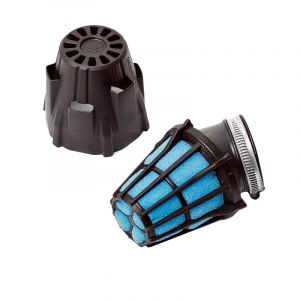 Powerfilter Polini Schuin Zwart/Blauw 46MM