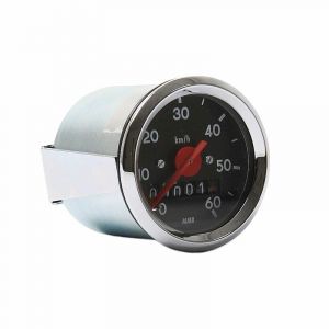 KM Klok 48MM VDO Replica Zwarte Wijzerplaat
