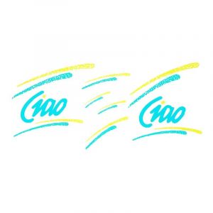 Stickerset Vespa Ciao Groen/Geel