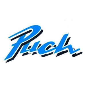 Sticker Puch Blauw/Zwart