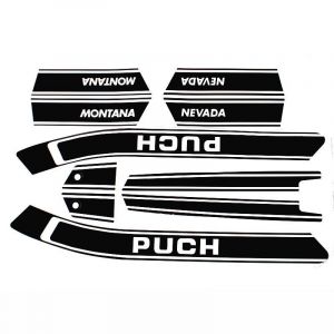 Stickerset Puch Montana/Nevada Zwart/Wit