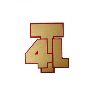 Sticker Frame Tomos 4L Goud/Rood Per Stuk