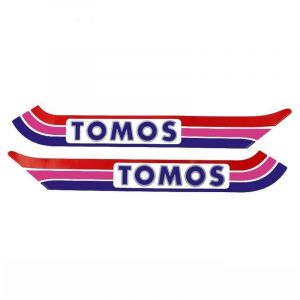 Stickerset Tank Tomos A3 Rood/Paars