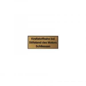 Sticker Tank Zundapp "Kraftstoffhahn" Goud
