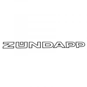 Sticker Zundapp 280X22MM Wit/Zwart Per stuk