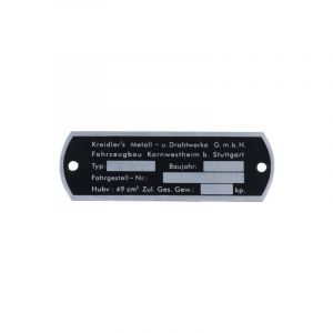 Typeplaatje Kreidler Oud model - Lang