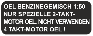 Sticker tank mengsmering groot zwart duits