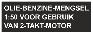 Sticker tank mengsmering klein Zwart NL