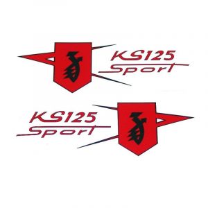Stickerset Zundapp KS125 Rood/Zwart
