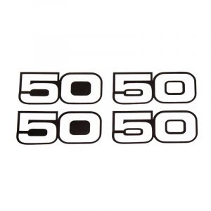 Stickerset 50-50 Zwart/Wit Yamaha