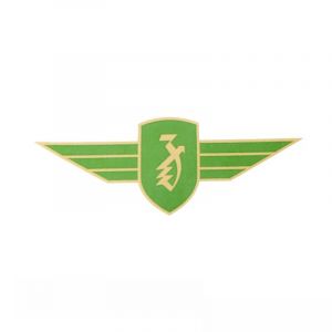 Sticker Zundapp Groen/Goud Voorspatbord