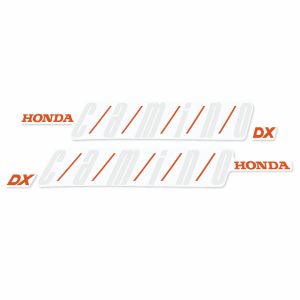 Tankstickerset Honda Camino DX Rood/Wit