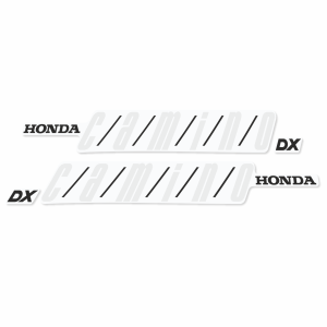 Tankstickerset Honda Camino DX Zwart/Wit