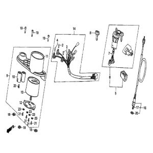 Cockpit / Contactslot Honda MT50