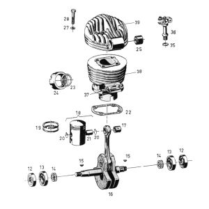 Cilinder / Krukas Sachs 50/2