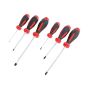 Schroevendraaierset 6 Delig Rood/Zwart
